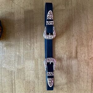 Princess Polly Black and Gold Western Belt
